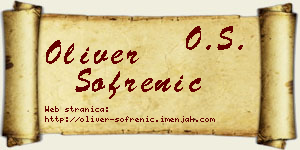 Oliver Sofrenić vizit kartica